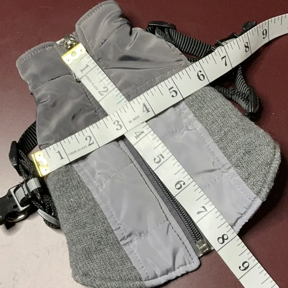 Top Paw Gray Dog Jacket with Harness